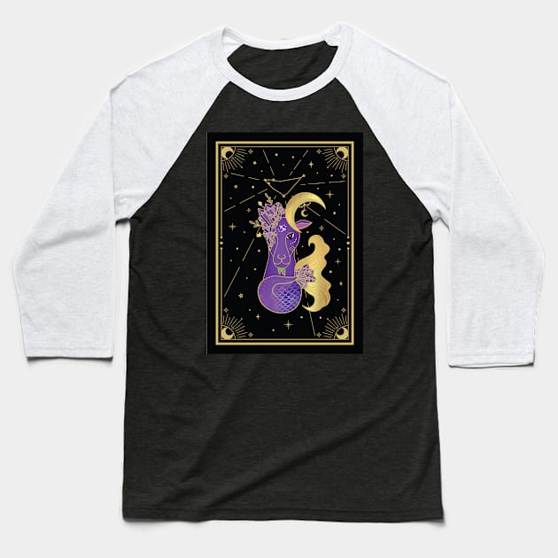 Capricorn 2022 Design Baseball T-Shirt by moonstruck crystals